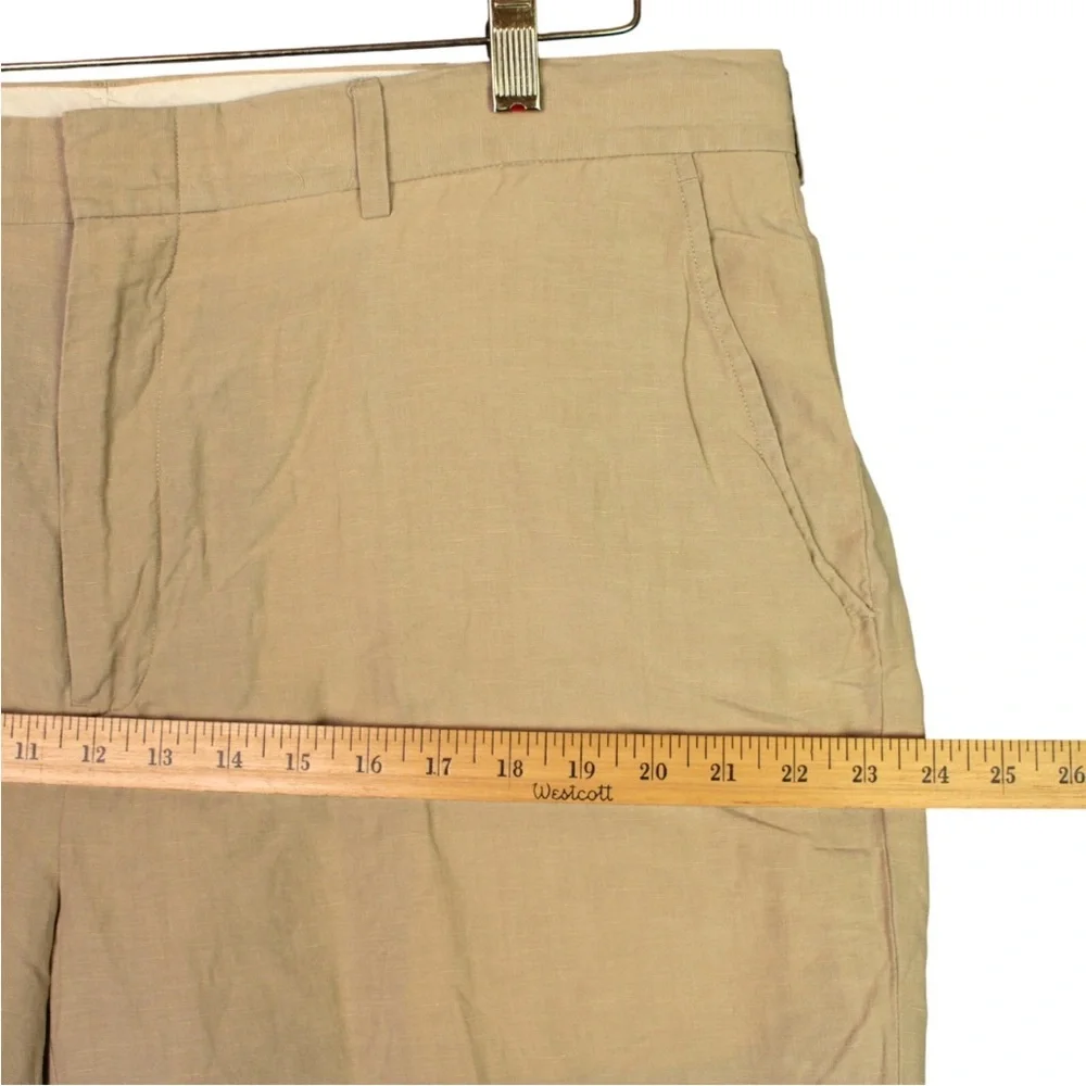 Vintage Polo Ralph Lauren Pant Mens 38x30 Beige Linen Silk Pockets Lightweight